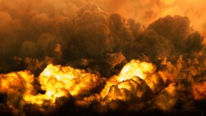 Feuerball durch eine Explosion. Die schlummernde Klimabombe in der Demokratischen Republik Kongo.
